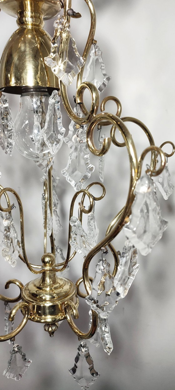 Image 1 of Plafonnier en cristal - Espagne, années 1950