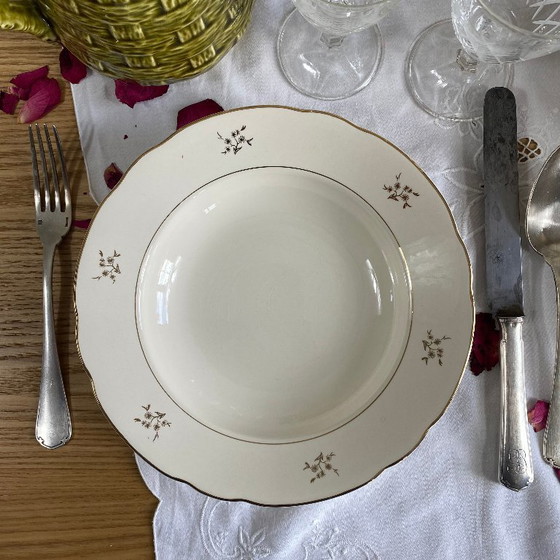 Image 1 of 6 piatti fondi antichi in terracotta color crema di Villeroy & Boch