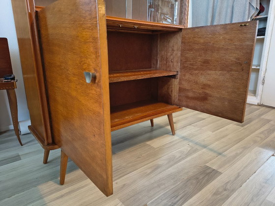 Image 1 of Vitrine/Buffet style années 60 en bois