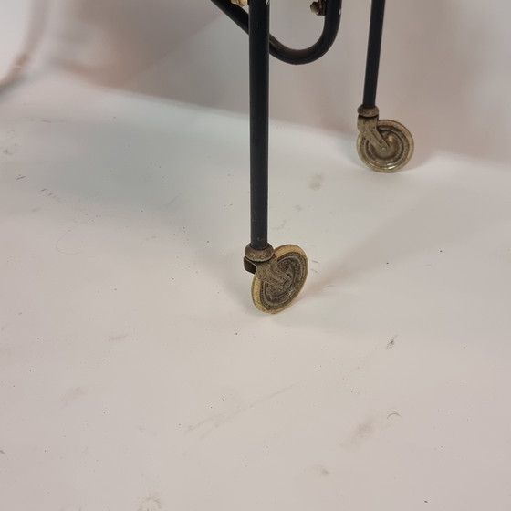 Image 1 of folding and mobile vintage serving table, 1960s-70s,...