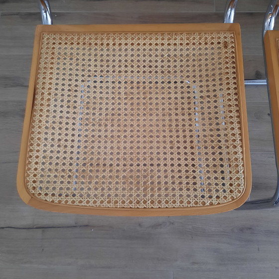 6 Sedie da pranzo Marcel Breuer – Metal, Rattan (photo 4 of 6)