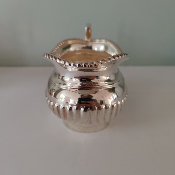 Image 1 of Sucrier et pot à lait en argent anglais – E.P.N.S. A.1. Fabriqué en Angleterre (vers 1900-1950)