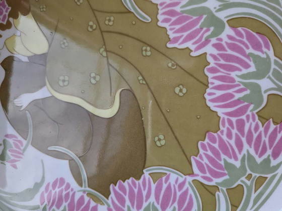 K&G Luneville Art Nouveau Decorative Bowl, Decorative Objects, Ceramic, Creme (photo 8 of 15)