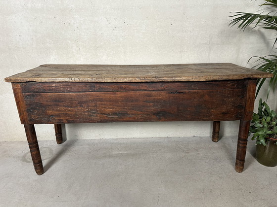 Image 1 of Antigua mesa auxiliar española - Siglo XIX