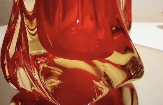 Image 1 of Maple leaf Murano sommerso vintage vaas