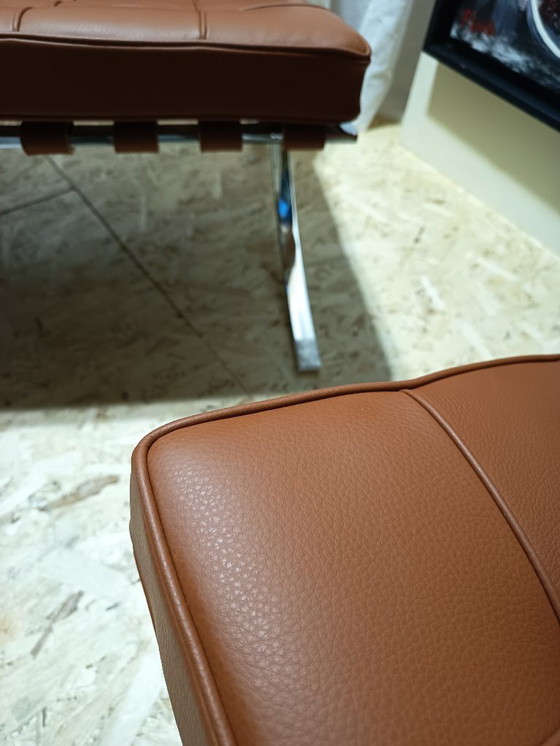 Image 1 of Sillones KNOLL Studio Barcelona (NUEVA Serie 2026) en piel natural (color coñac)