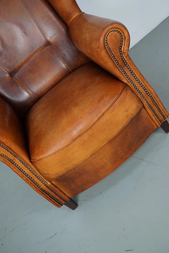 Image 1 of Vintage Nederlandse cognackleurige leren clubfauteuil