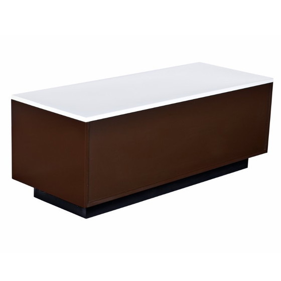 Image 1 of Restored Raymond Loewy Brown Orange and White DF-2000 TV Stand Credenza