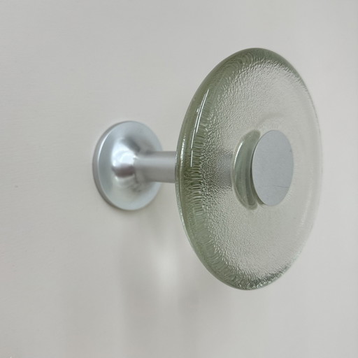 Vintage German Aluminium and Glass Coat Hooks from Schönbuch, 1970s,