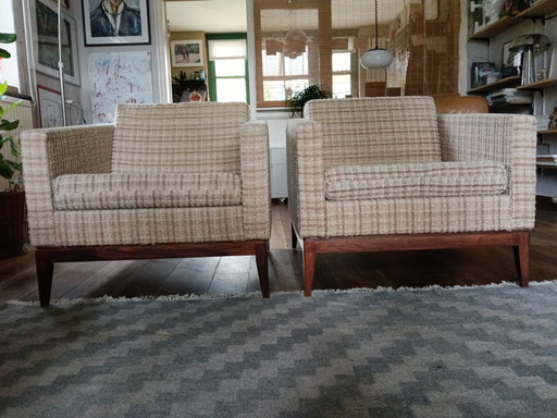 Schlanke Sessel 2 Stück Originalbezug späte 50er Jahre wahre Schmuckstücke