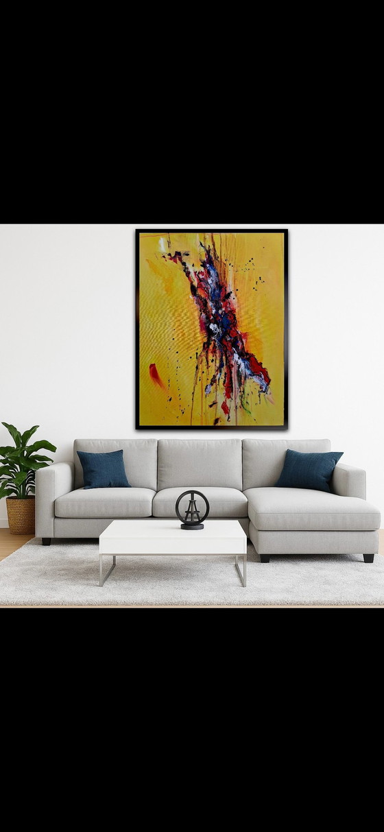 Image 1 of People on the way to...,abstract 3D schilderij gemaakt in acryl en inkt.