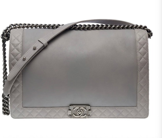 Image 1 of Sac CHANEL Boy en Cuir Gris - 101696