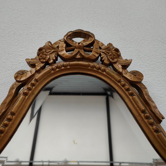 Image 1 of Console table wall console side table marble top and mirror