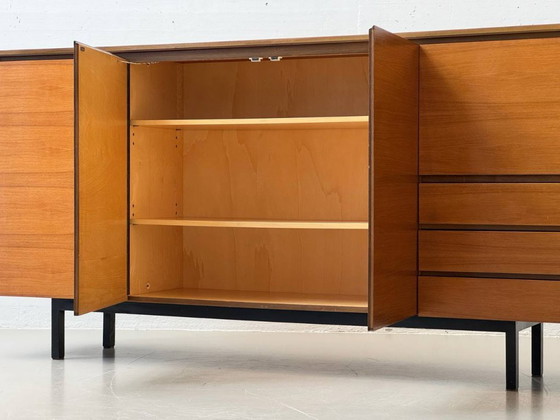 Image 1 of Credenza alta svizzera di metà secolo con vano bar in teak, anni '60