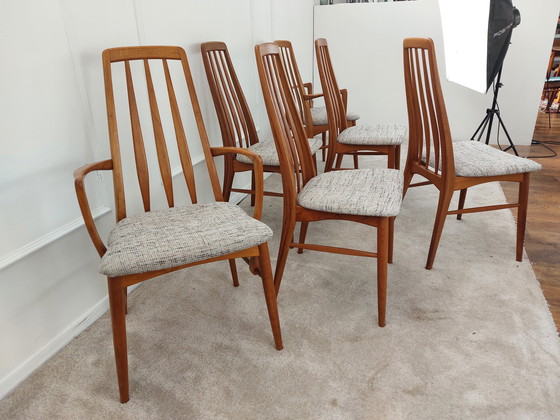 Image 1 of Juego de 6 sillas "EVA" de Niels Koefoed - restauradas.