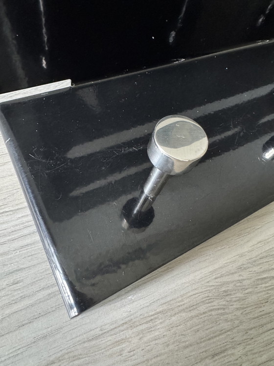 Image 1 of Bony Design Edelstahl-Garderobenständer mit 5 Haken, Knöpfen und Hutablage