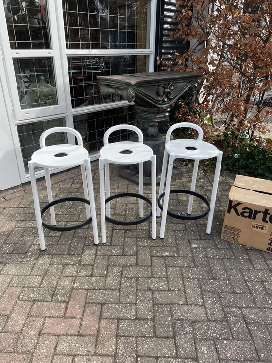 Image 1 of Kartell barkrukken, jaren 80 new old stock