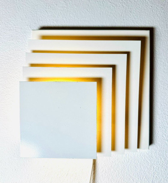 Geometric Square Layered Wall Lamps by Unknown Designer, The Netherlands, 1960s – Wall lights, Aluminium (photo 7 of 8)