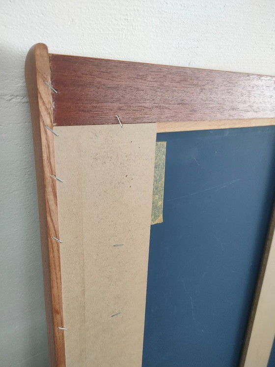 Image 1 of Grote vintage unieke Scandinavische stijl spiegel ('vierkant').