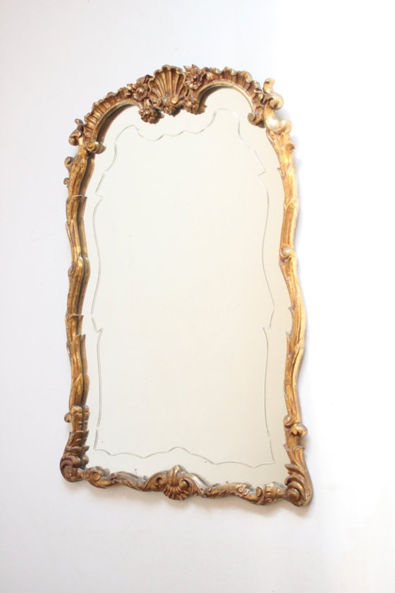 Image 1 of Vergoldeter Holzspiegel im Neo-Rokoko-Stil, Ende 19.
