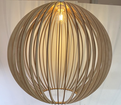 Lampada a sospensione grande in legno, 70 cm