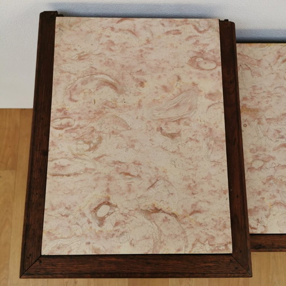 Image 1 of Antique TV cabinet television cabinet sideboard wall cabinet with marble top