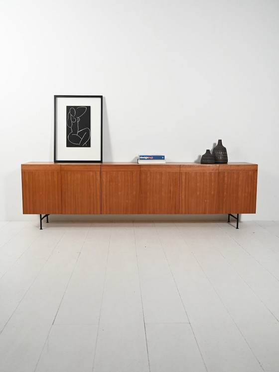 Image 1 of Sideboard in teak with six doors attributed to Nils Jonsson