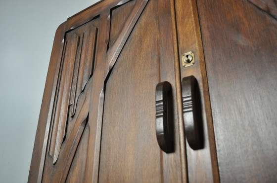 Image 1 of Armadio e/o mobile da ingresso in legno, pezzo unico in stile Art Nouveau, anni '30.