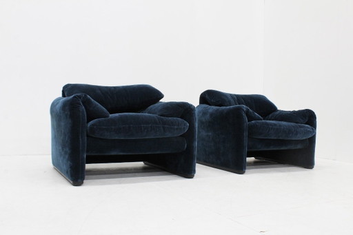 Cassina Maralunga Sessel von Vico Magistretti 2er Set