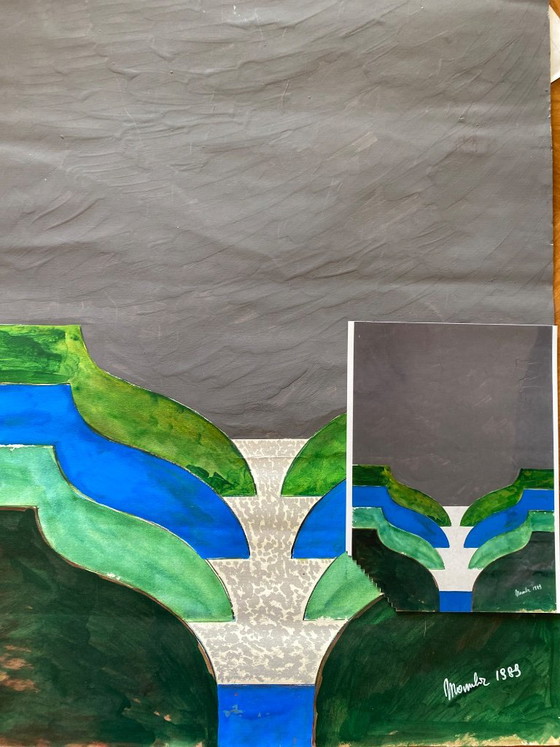 Senza titolo (Paesaggio più profondo) 1989 – Renato Mambor, Paintings & Drawings, Paper (photo 9 of 10)