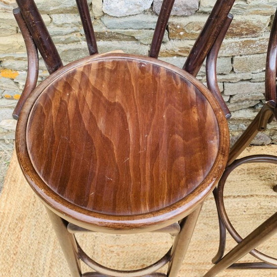 Set of 4 Vintage Bistro High Chairs – Dining chairs, Wood (photo 9 of 33)