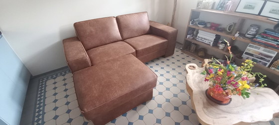Divano a 2 posti con pouf, stile western, colore cognac, NUOVO! – Mancini Italia, Divani 2 posti, Leather (photo 6 of 7)