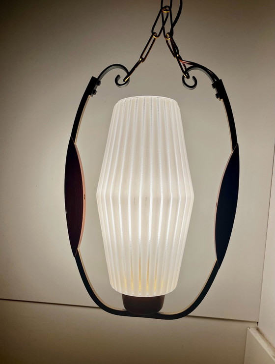 Vintage Scandinavische hanglamp – Scandinavisch design, Hanglampen, Messing (photo 5 of 5)
