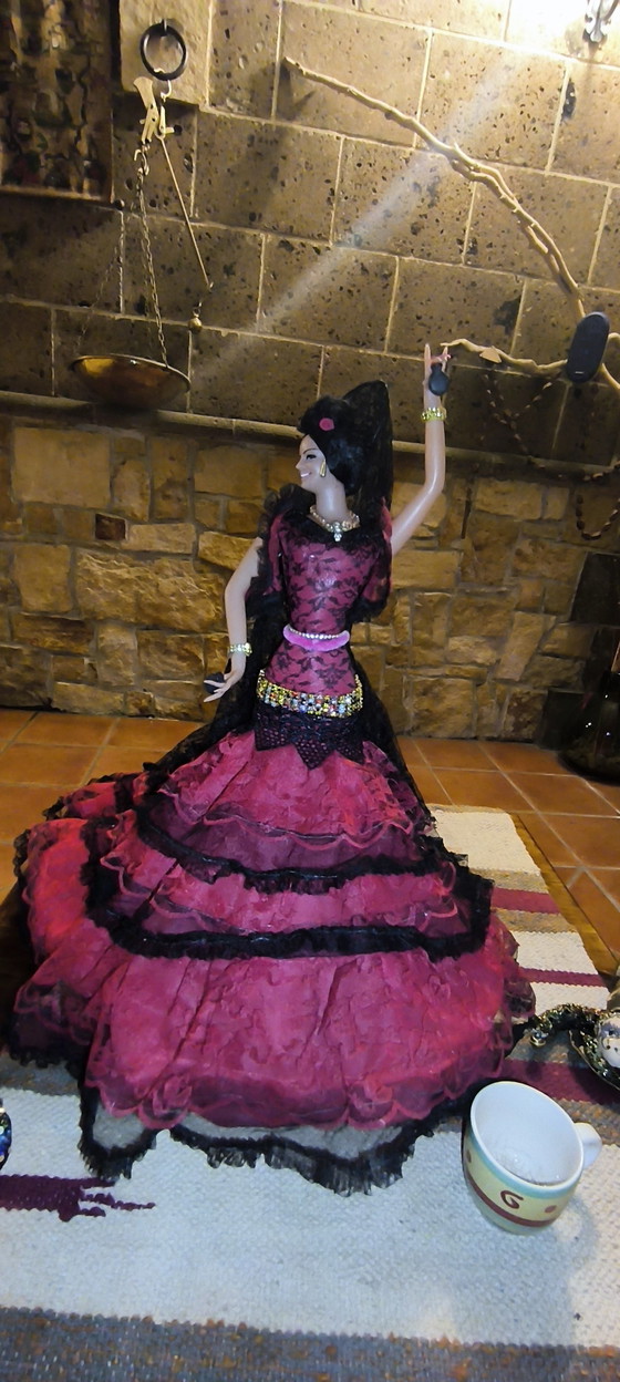Paire de danseuses de flamenco, 48 cm, vintage espagnoles, Marin Chiclana – Objets déco, Plastic, Textile (photo 12 of 15)