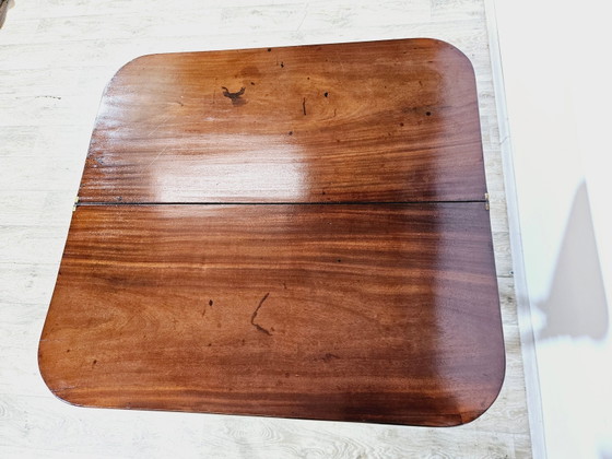 Antieke Kaarttafel in Mahonie, 19e eeuw – Bijzettafels (photo 18 of 19)