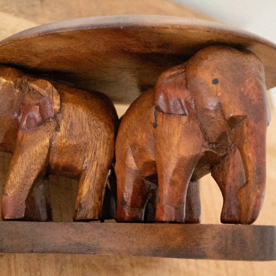 Image 1 of Pflanzenständer in Elefantenform aus Holz