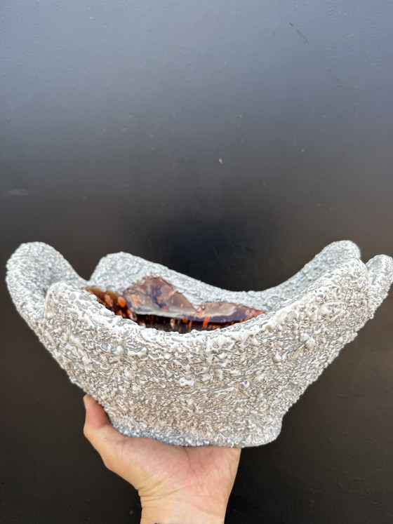 Image 1 of Grande ciotola in ceramica lavica di Vallauris, anni '60