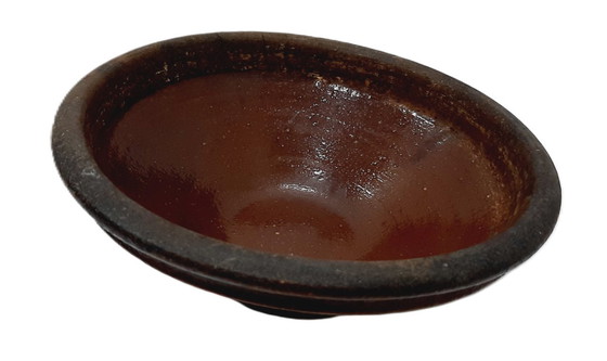 Image 1 of Vintage Rustic Ceramic Bowl, Brown