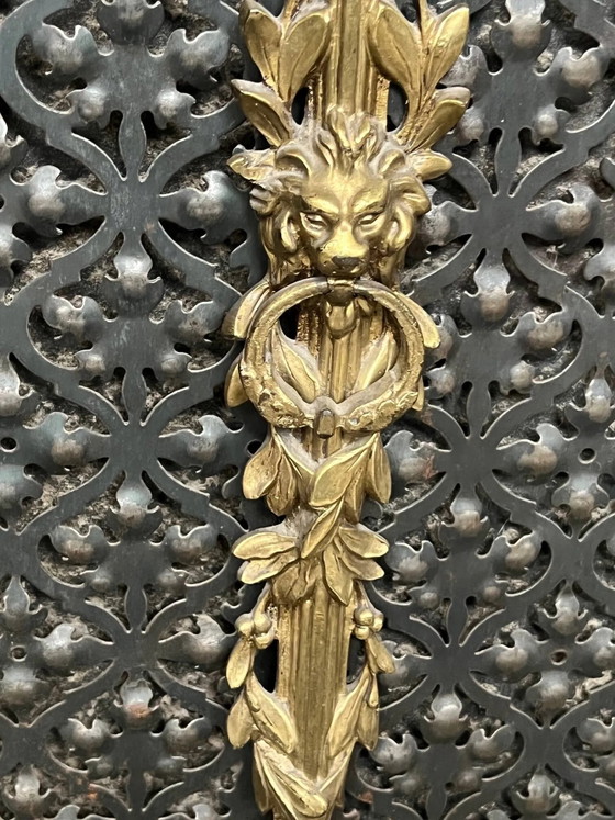 Kaminschutzgitter. Bronze, Kupfer, Metall, Vergoldung. – Dekorative Objekte (photo 5 of 7)