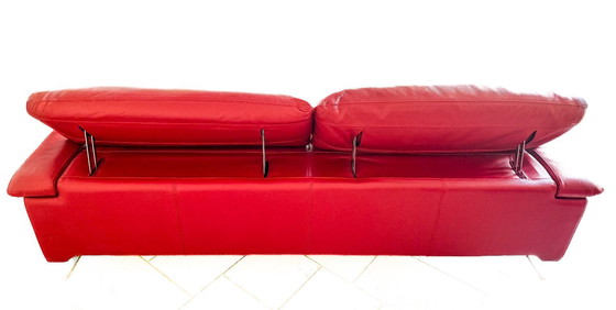 Image 1 of Sofá Roche Bobois Synopsis de 3 plazas – cuero rojo – excelente estado