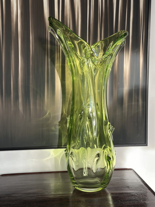 Vintage Craftsman Blown Vase - Unique Design