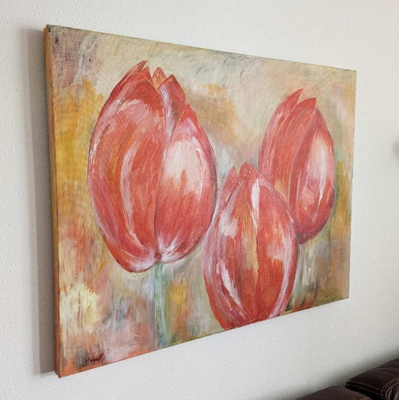 Image 1 of Painting with tulips