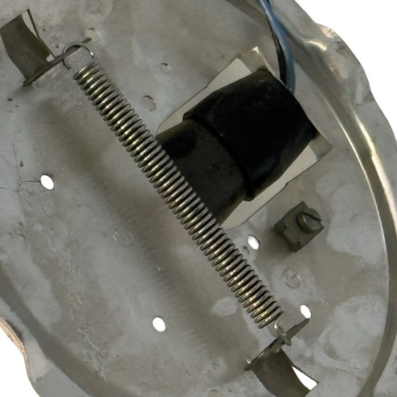 Image 1 of Art deco (stijl) - Plafond- of wandlamp met opaalglas en metalen voet - ca. 1960, Tsjechoslowakije