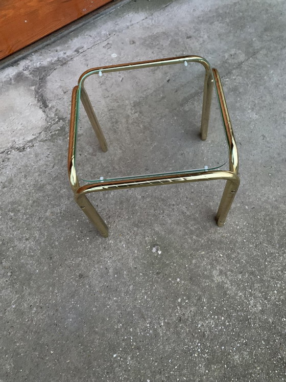 Vintage Brass Coffee Table, 1970s – Coffee table books, Glass (photo 2 of 6)
