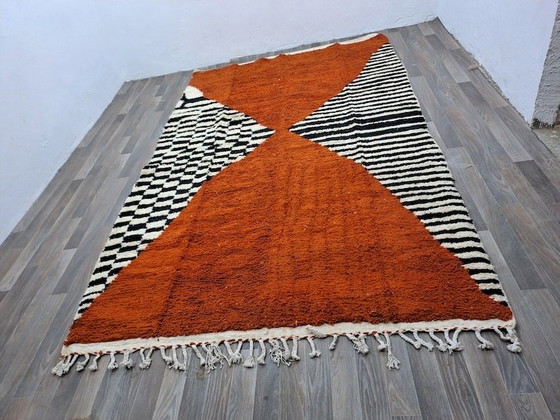 Traditioneel handgemaakt Beni Ouraine-tapijt, formaat 1,5/2,5 m – Aime Té, Vloerkleden en tapijten, Wool (photo 8 of 9)