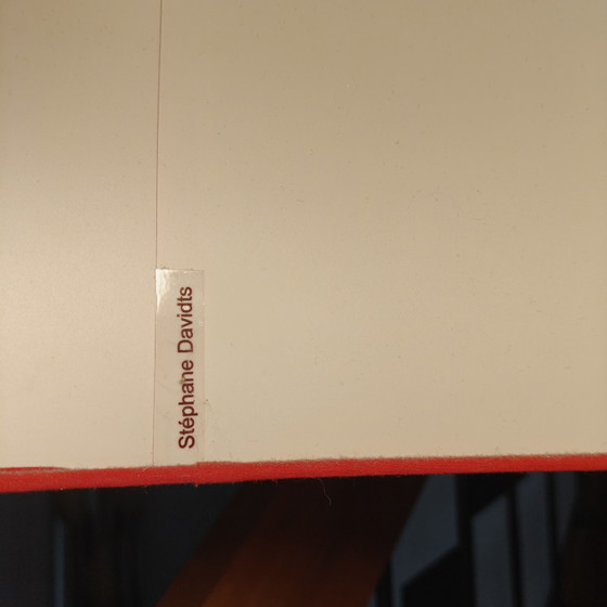 Image 1 of Lampada a sospensione Stéphane Davidts Ø40 cm – Paralume in tessuto rosso