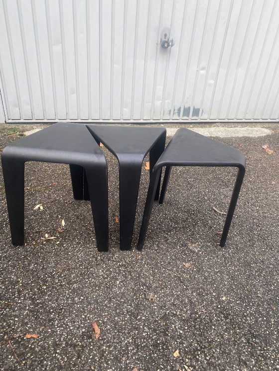 Image 1 of Set di 3 sgabelli Arper Ply disegnati da Lievore, Altherr, Molina