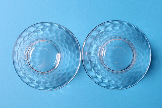 Image 1 of Set di 2 ciotole da dessert vintage in vetro a bolle Kim / Indonesia