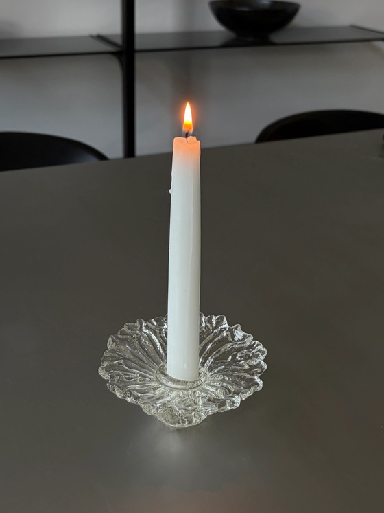 Vintage glazen kandelaar – Kandelaars en kaarsen, Glass, Mid Century Modern (photo 5 of 5)