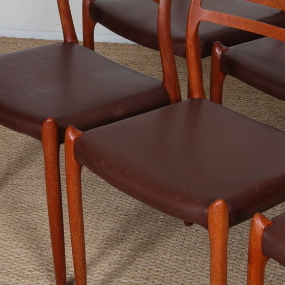 Image 1 of Set of 6 teak chairs by Niels Otto Moller, model 78, 1960